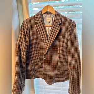 JCREW Houndstooth Blazer Size 12P NWT